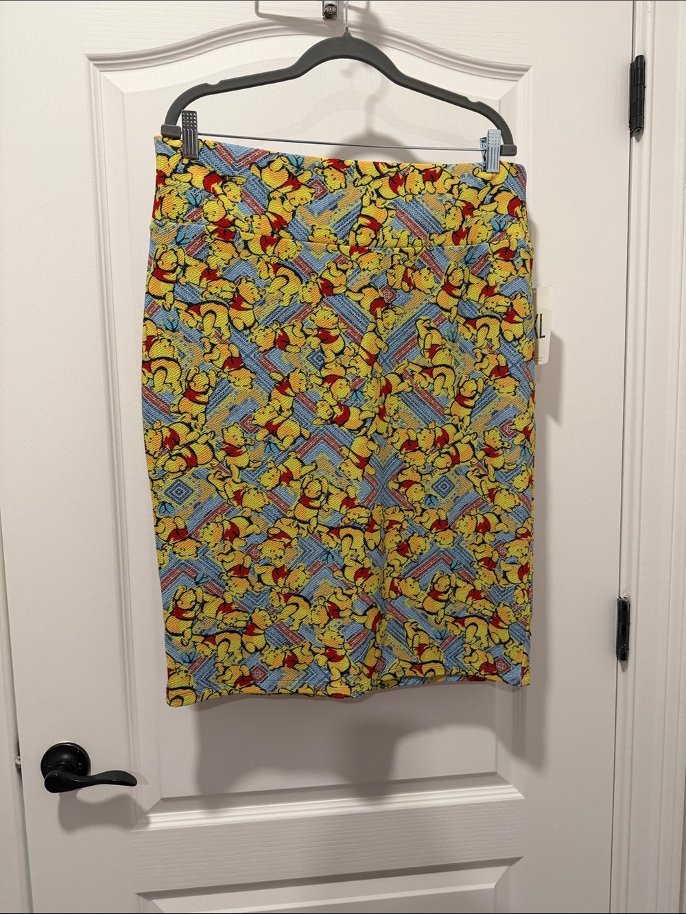 Pencil Skirt with Playful Winnie the Pooh Motif